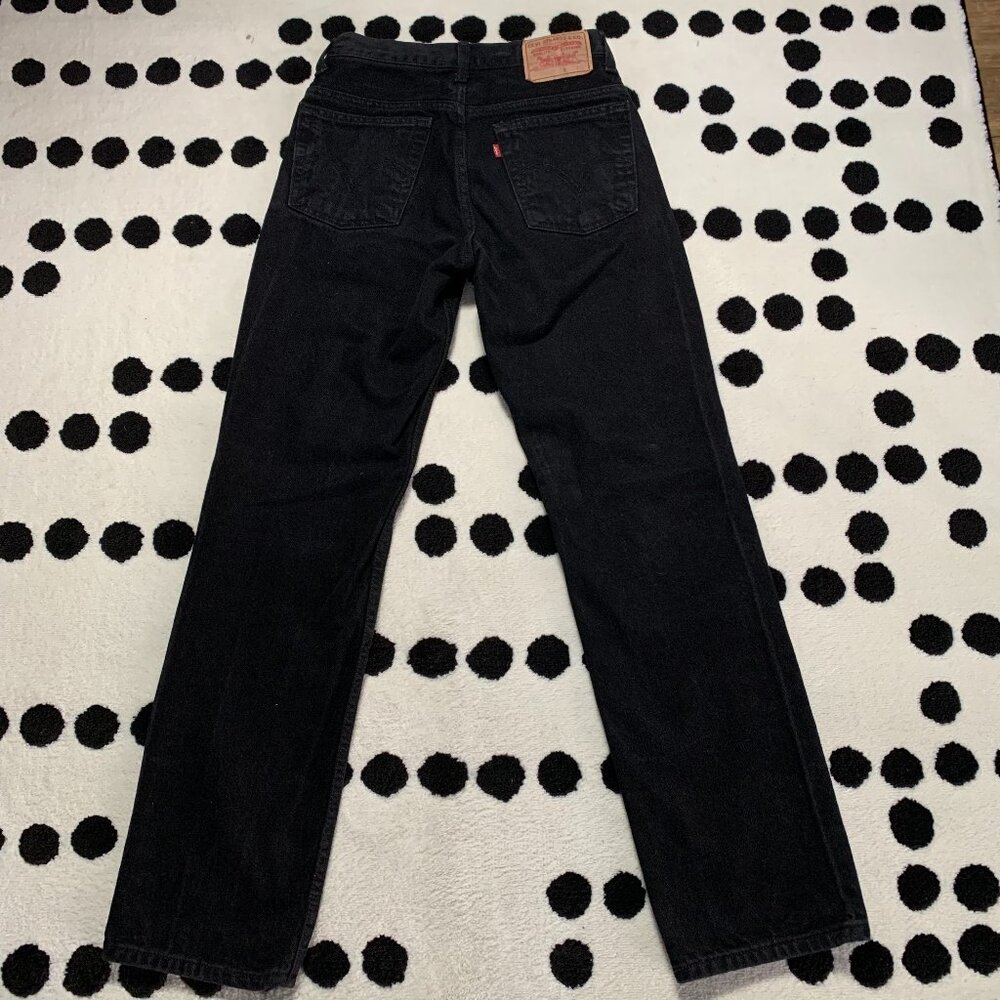 Vintage Y2K 90s Levi's Jeans Slim Fit Faded Washed Black Denim Straight Leg Pant